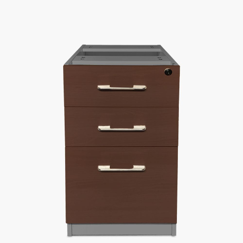 Cajonera Melamina Pedestal Wengue/Gris