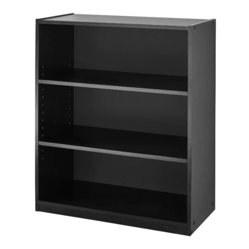 Librero de 3 repisas Negro
