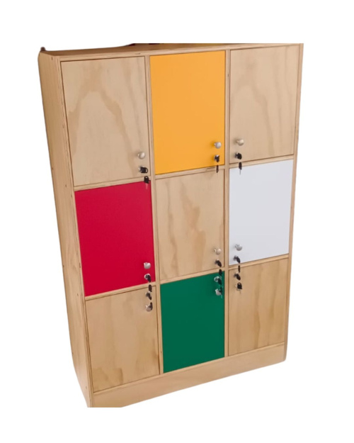 Locker madera 9 puertas